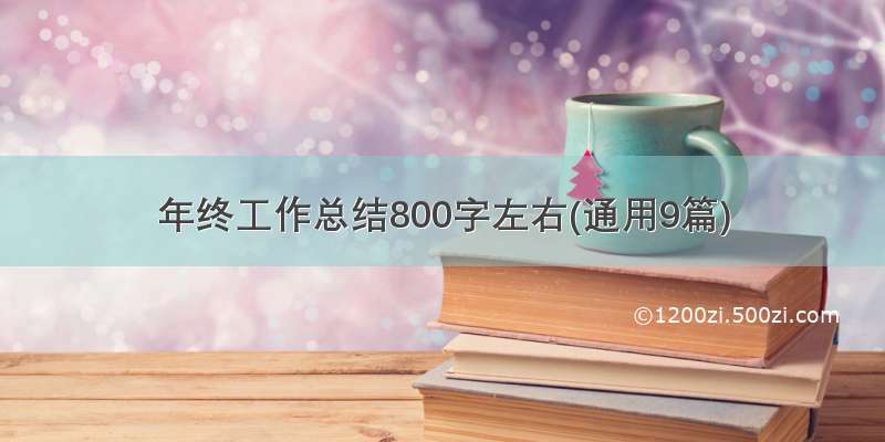 年终工作总结800字左右(通用9篇)