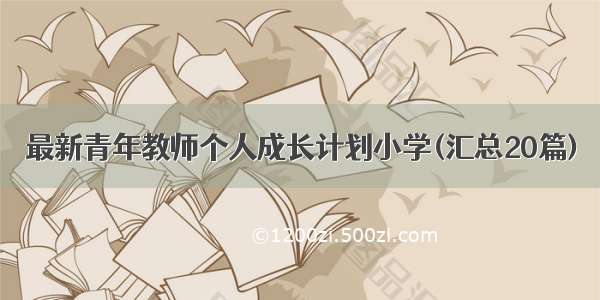 最新青年教师个人成长计划小学(汇总20篇)