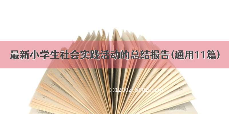 最新小学生社会实践活动的总结报告(通用11篇)