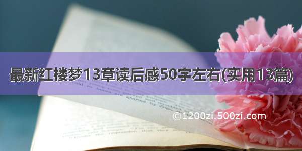 最新红楼梦13章读后感50字左右(实用13篇)