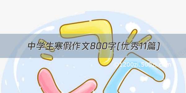 中学生寒假作文800字(优秀11篇)