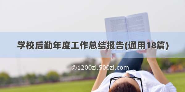 学校后勤年度工作总结报告(通用18篇)