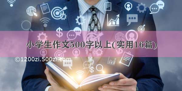 小学生作文500字以上(实用16篇)