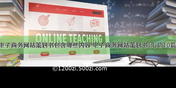 电子商务网站策划书包含哪些内容 电子商务网站策划书(汇总10篇)