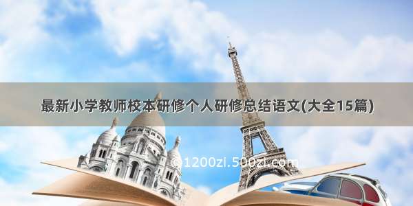 最新小学教师校本研修个人研修总结语文(大全15篇)