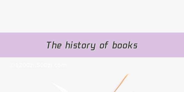 The history of books