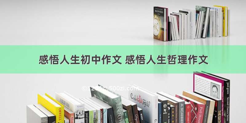 感悟人生初中作文 感悟人生哲理作文