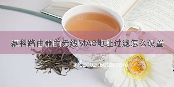 磊科路由器的无线MAC地址过滤怎么设置