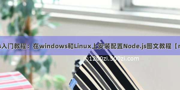 Node.js入门教程：在windows和Linux上安装配置Node.js图文教程【node.js】