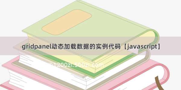 gridpanel动态加载数据的实例代码【javascript】