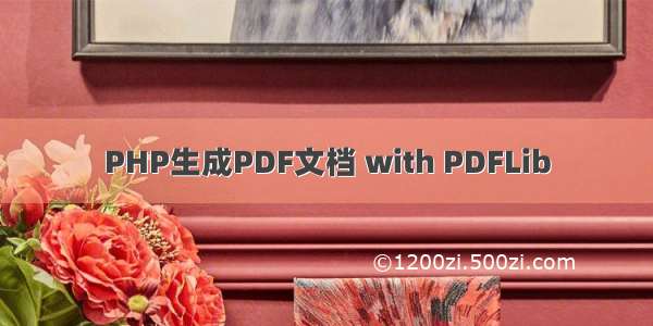 PHP生成PDF文档 with PDFLib