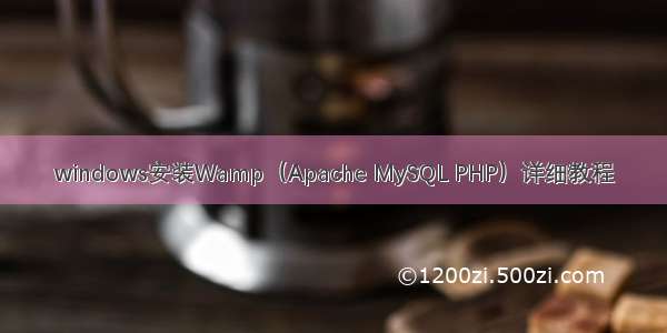 windows安装Wamp（Apache MySQL PHP）详细教程
