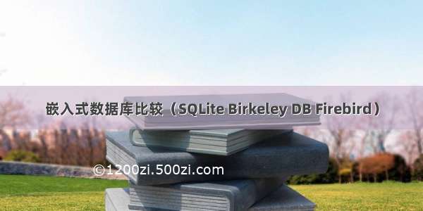 嵌入式数据库比较（SQLite Birkeley DB Firebird）