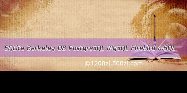 SQLite Berkeley DB PostgreSQL MySQL Firebird mSQL