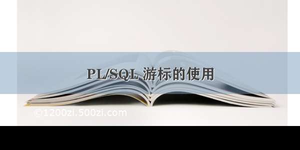 PL/SQL 游标的使用