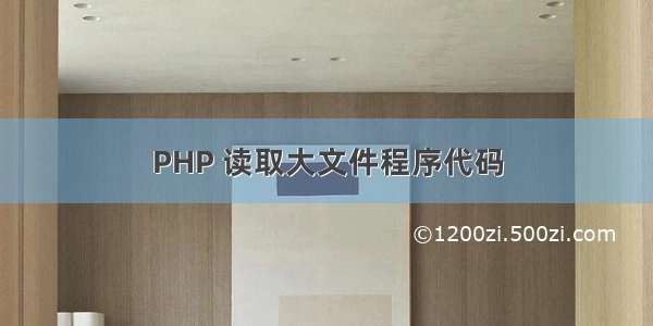 PHP 读取大文件程序代码