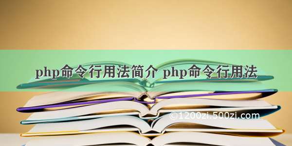 php命令行用法简介 php命令行用法