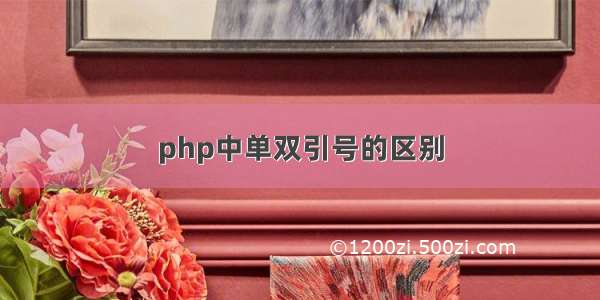 php中单双引号的区别