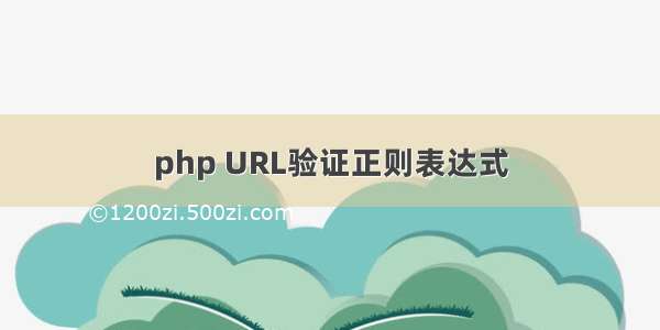 php URL验证正则表达式