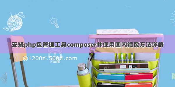 安装php包管理工具composer并使用国内镜像方法详解