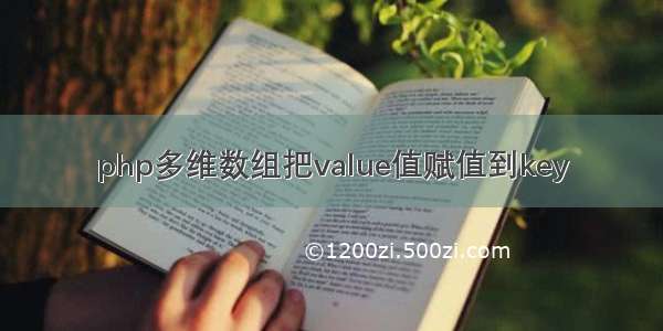 php多维数组把value值赋值到key