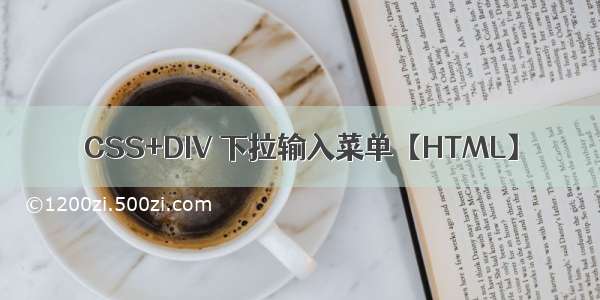 CSS+DIV 下拉输入菜单【HTML】