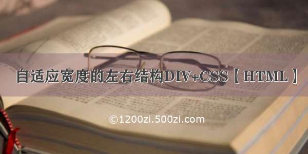 自适应宽度的左右结构DIV+CSS【HTML】