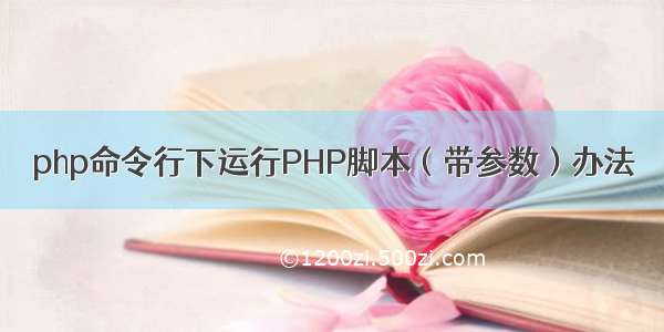 php命令行下运行PHP脚本（带参数）办法