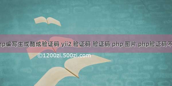 php编写生成酷炫验证码 yii2 验证码 验证码 php 图片 php验证码不显