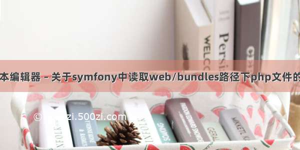 富文本编辑器 – 关于symfony中读取web/bundles路径下php文件的问题