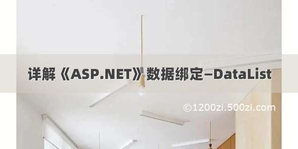 详解《ASP.NET》数据绑定—DataList