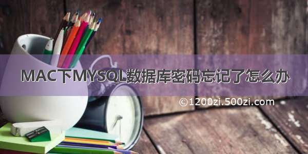 MAC下MYSQL数据库密码忘记了怎么办