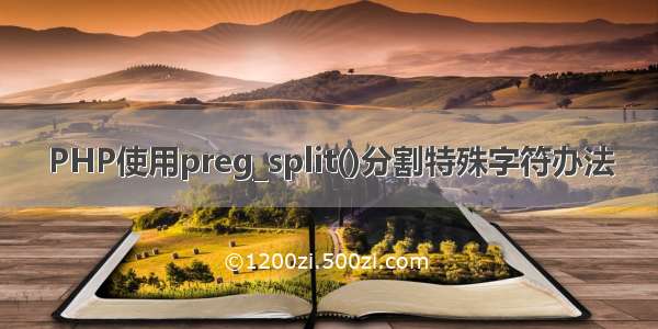 PHP使用preg_split()分割特殊字符办法