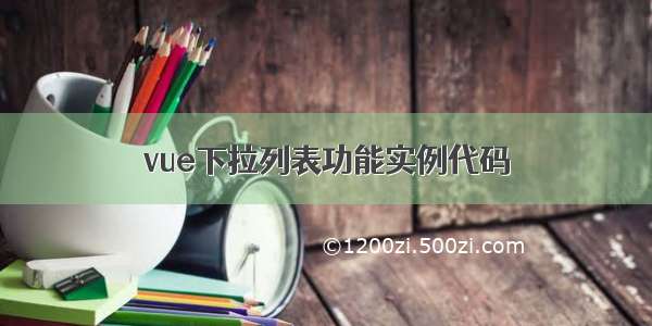 vue下拉列表功能实例代码