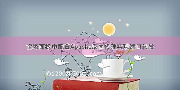 宝塔面板中配置Apache反向代理实现端口转发