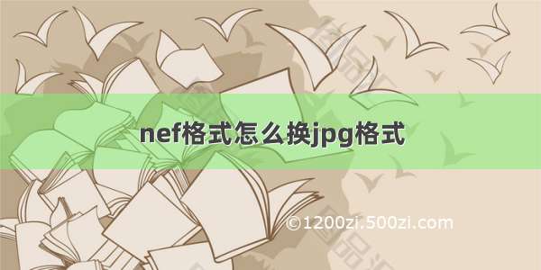 nef格式怎么换jpg格式