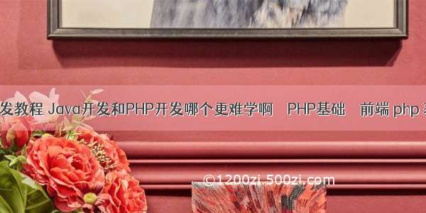 php 网站开发教程 Java开发和PHP开发哪个更难学啊 – PHP基础 – 前端 php 获取输入流