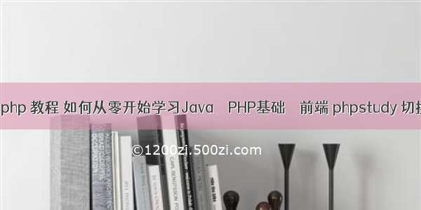 淘宝sdk php 教程 如何从零开始学习Java – PHP基础 – 前端 phpstudy 切换不了iis