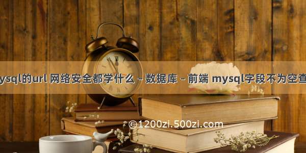 查询mysql的url 网络安全都学什么 – 数据库 – 前端 mysql字段不为空查询条件