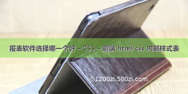 报表软件选择哪一个好 – CSS – 前端 html css 内部样式表