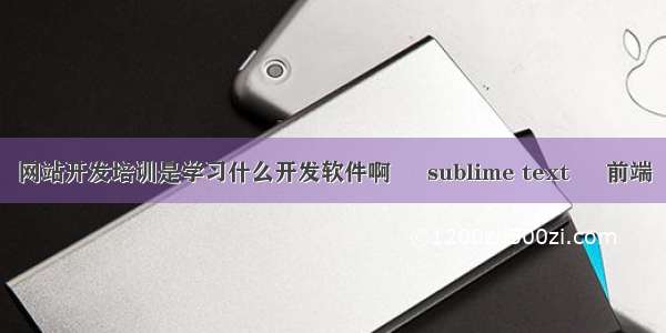 网站开发培训是学习什么开发软件啊 – sublime text – 前端