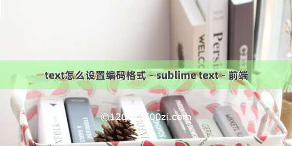 text怎么设置编码格式 – sublime text – 前端