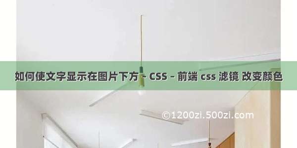 如何使文字显示在图片下方 – CSS – 前端 css 滤镜 改变颜色