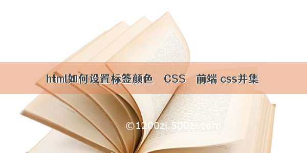 html如何设置标签颜色 – CSS – 前端 css并集