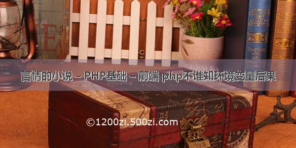 言情的小说 – PHP基础 – 前端 php不谁知环境变量后果