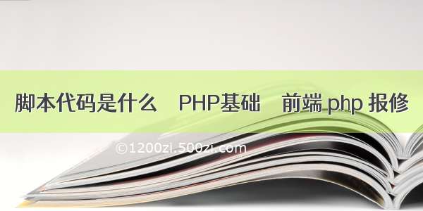 脚本代码是什么 – PHP基础 – 前端 php 报修