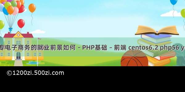 大专电子商务的就业前景如何 – PHP基础 – 前端 centos6.2 php56 yum