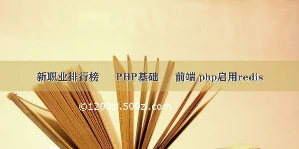 新职业排行榜 – PHP基础 – 前端 php启用redis