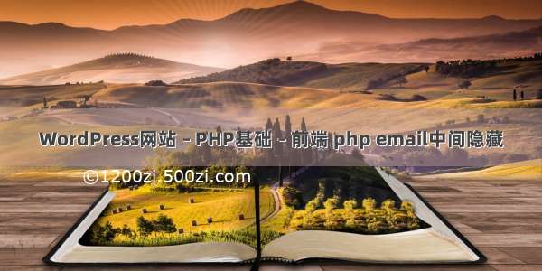 WordPress网站 – PHP基础 – 前端 php email中间隐藏