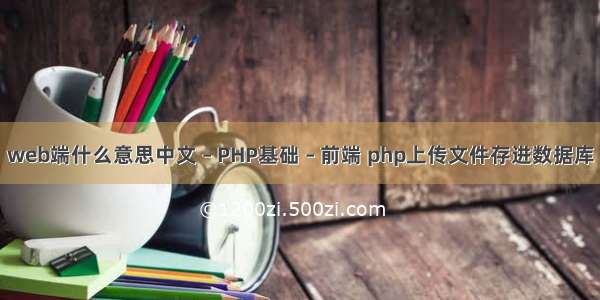 web端什么意思中文 – PHP基础 – 前端 php上传文件存进数据库